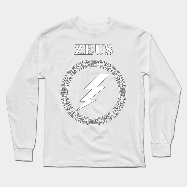 Zeus Ancient Greek God Long Sleeve T-Shirt by AgemaApparel